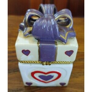 Gift Idea Keepsake BOHO GRANNY CORE RING BOX 3x3x4 Ceramic Gift Box Valentine